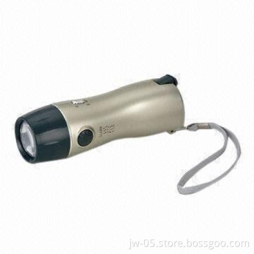 Dynamo Flashlight, Made of ABS/Thermoplastic, Measures 42 x 57.5 x 158.5mm